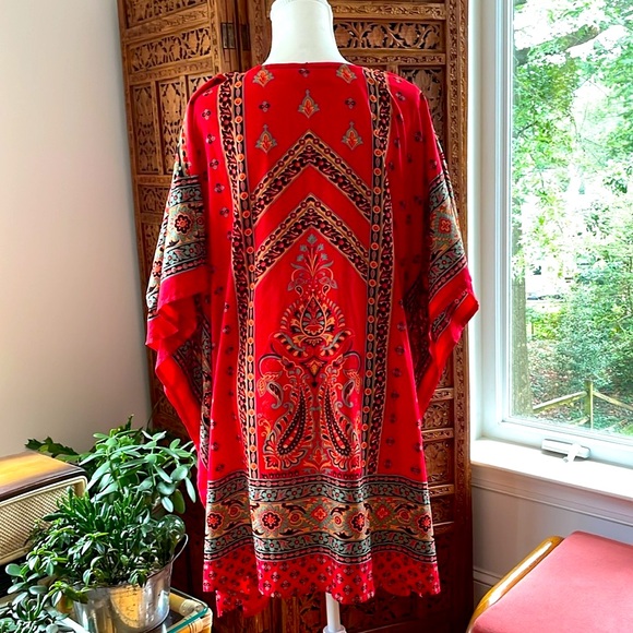 Sante' Classics kaftan top, coverup, tunic, dress! One size. Gorgeous pattern - Picture 3 of 4